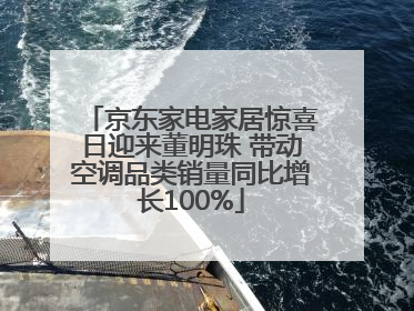 京东家电家居惊喜日迎来董明珠 带动空调品类销量同比增长100%