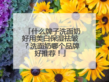 什么牌子洗面奶好用美白保湿祛皱？洗面奶哪个品牌好推荐！