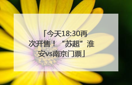 今天18:30再次开售！“苏超”淮安vs南京门票