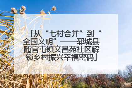 从“七村合并”到“全国文明”——郓城县随官屯镇文昌苑社区解锁乡村振兴幸福密码