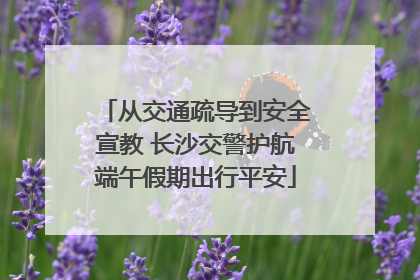 从交通疏导到安全宣教 长沙交警护航端午假期出行平安