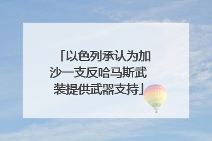 以色列承认为加沙一支反哈马斯武装提供武器支持