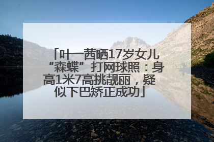 叶一茜晒17岁女儿“森蝶”打网球照：身高1米7高挑靓丽，疑似下巴矫正成功