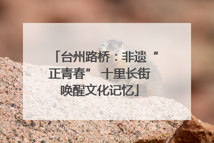 台州路桥：非遗“正青春” 十里长街唤醒文化记忆