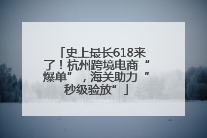 史上最长618来了！杭州跨境电商“爆单”，海关助力“秒级验放”