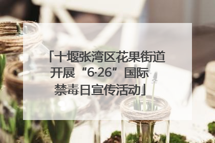 十堰张湾区花果街道开展“6·26”国际禁毒日宣传活动