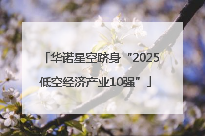华诺星空跻身“2025低空经济产业10强”