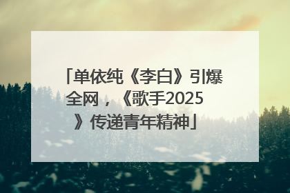 单依纯《李白》引爆全网，《歌手2025》传递青年精神
