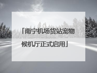 南宁机场货站宠物候机厅正式启用