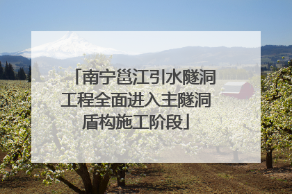 南宁邕江引水隧洞工程全面进入主隧洞盾构施工阶段
