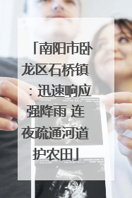 南阳市卧龙区石桥镇：迅速响应强降雨 连夜疏通河道护农田