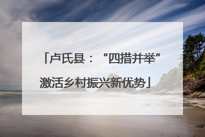 卢氏县：“四措并举”激活乡村振兴新优势