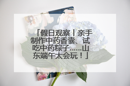 假日观察丨亲手制作中药香囊、试吃中药粽子……山东端午太会玩！