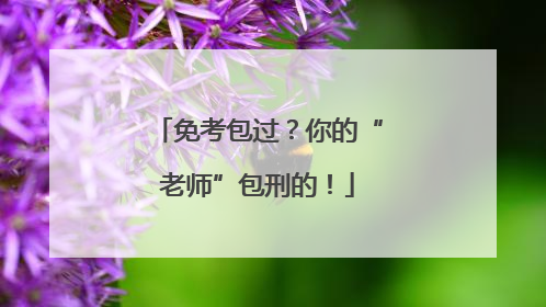 免考包过？你的“老师”包刑的！