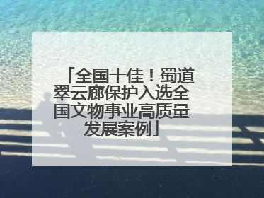 全国十佳！蜀道翠云廊保护入选全国文物事业高质量发展案例