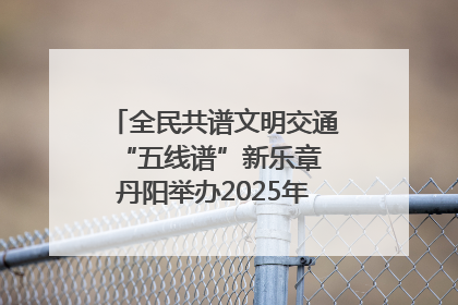 全民共谱文明交通“五线谱”新乐章 丹阳举办2025年“文明交通 同心同行”主题宣传活动