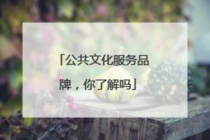 公共文化服务品牌，你了解吗
