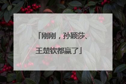 刚刚，孙颖莎、王楚钦都赢了