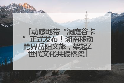 动感地带“洞庭谷卡”正式发布！湖南移动跨界岳阳文旅，架起Z世代文化共振桥梁