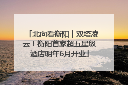 北向看衡阳｜双塔凌云！衡阳首家超五星级酒店明年6月开业
