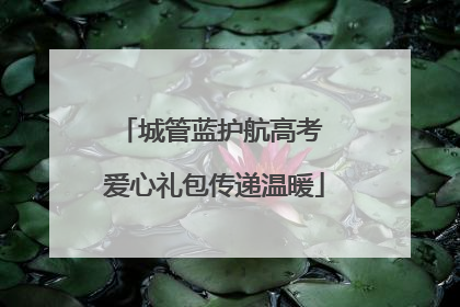 城管蓝护航高考 爱心礼包传递温暖