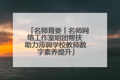 名师育娄丨名师网络工作室组团帮扶 助力薄弱学校教师数字素养提升