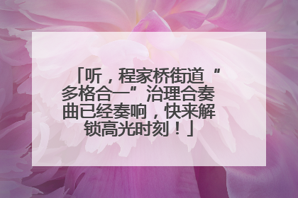 听，程家桥街道“多格合一”治理合奏曲已经奏响，快来解锁高光时刻！