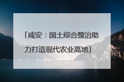 咸安：国土综合整治助力打造现代农业高地