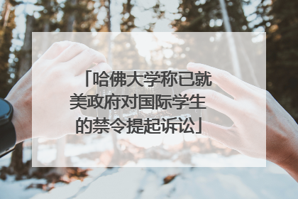 哈佛大学称已就美政府对国际学生的禁令提起诉讼