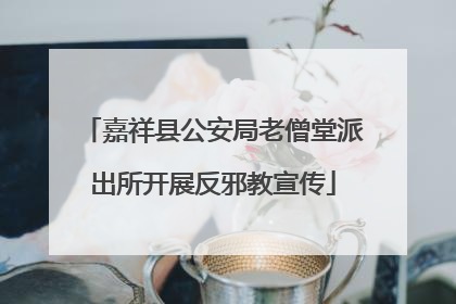 嘉祥县公安局老僧堂派出所开展反邪教宣传