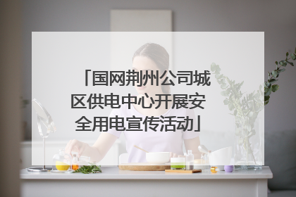 国网荆州公司城区供电中心开展安全用电宣传活动