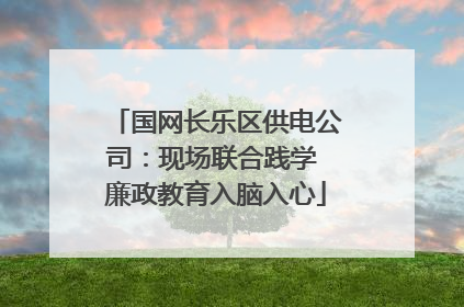 国网长乐区供电公司：现场联合践学 廉政教育入脑入心
