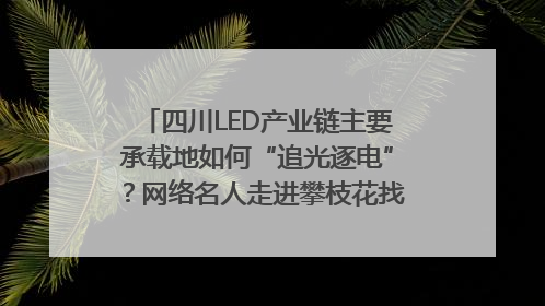 四川LED产业链主要承载地如何“追光逐电”？网络名人走进攀枝花找答案｜网络名人四川行