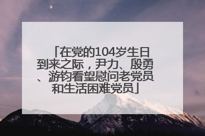 在党的104岁生日到来之际，尹力、殷勇、游钧看望慰问老党员和生活困难党员
