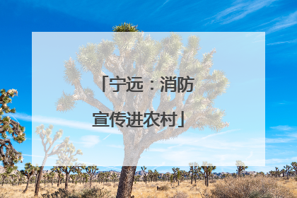 宁远：消防宣传进农村