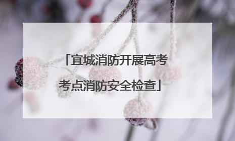 宜城消防开展高考考点消防安全检查