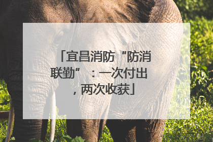 宜昌消防“防消联勤”：一次付出，两次收获