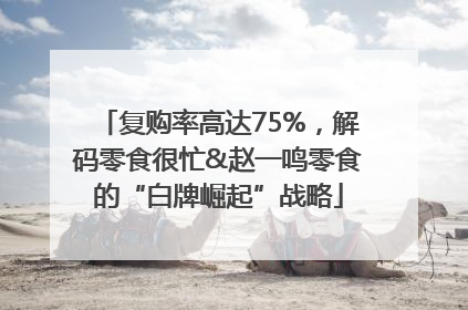 复购率高达75%，解码零食很忙&赵一鸣零食的“白牌崛起”战略