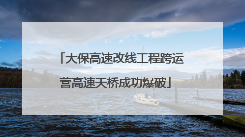 大保高速改线工程跨运营高速天桥成功爆破