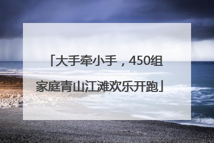 大手牵小手，450组家庭青山江滩欢乐开跑