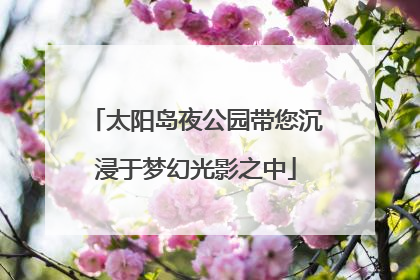 太阳岛夜公园带您沉浸于梦幻光影之中