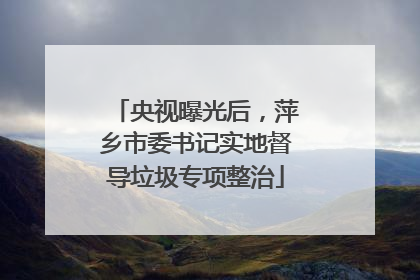 央视曝光后，萍乡市委书记实地督导垃圾专项整治