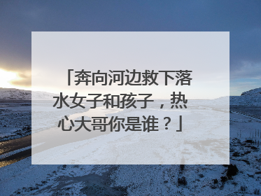 奔向河边救下落水女子和孩子，热心大哥你是谁？