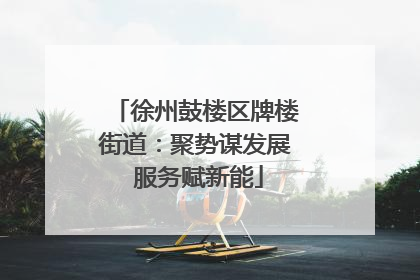 徐州鼓楼区牌楼街道：聚势谋发展 服务赋新能