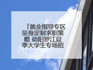 就业指导专区量身定制求职策略 德阳罗江夏季大学生专场招聘会成功举办
