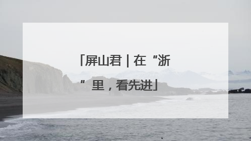 屏山君｜在“浙”里，看先进