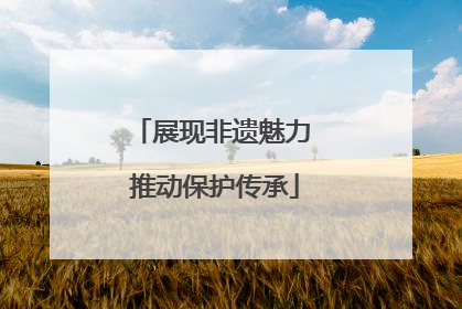 展现非遗魅力 推动保护传承