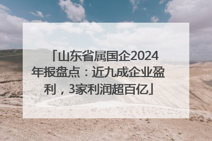 山东省属国企2024年报盘点：近九成企业盈利，3家利润超百亿