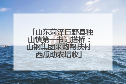 山东菏泽巨野县独山镇第一书记搭桥：山钢集团采购帮扶村西瓜助农增收