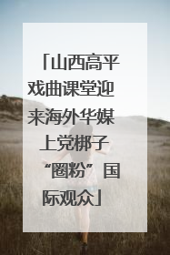 山西高平戏曲课堂迎来海外华媒 上党梆子“圈粉”国际观众